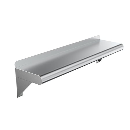 Stainless Steel Wall Shelf, 24 Long X 8 Deep